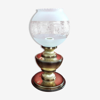 Lampe globe en verre