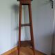Wooden and marble stool