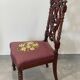 Napoleon III nurse chair, blackened wood and canvas