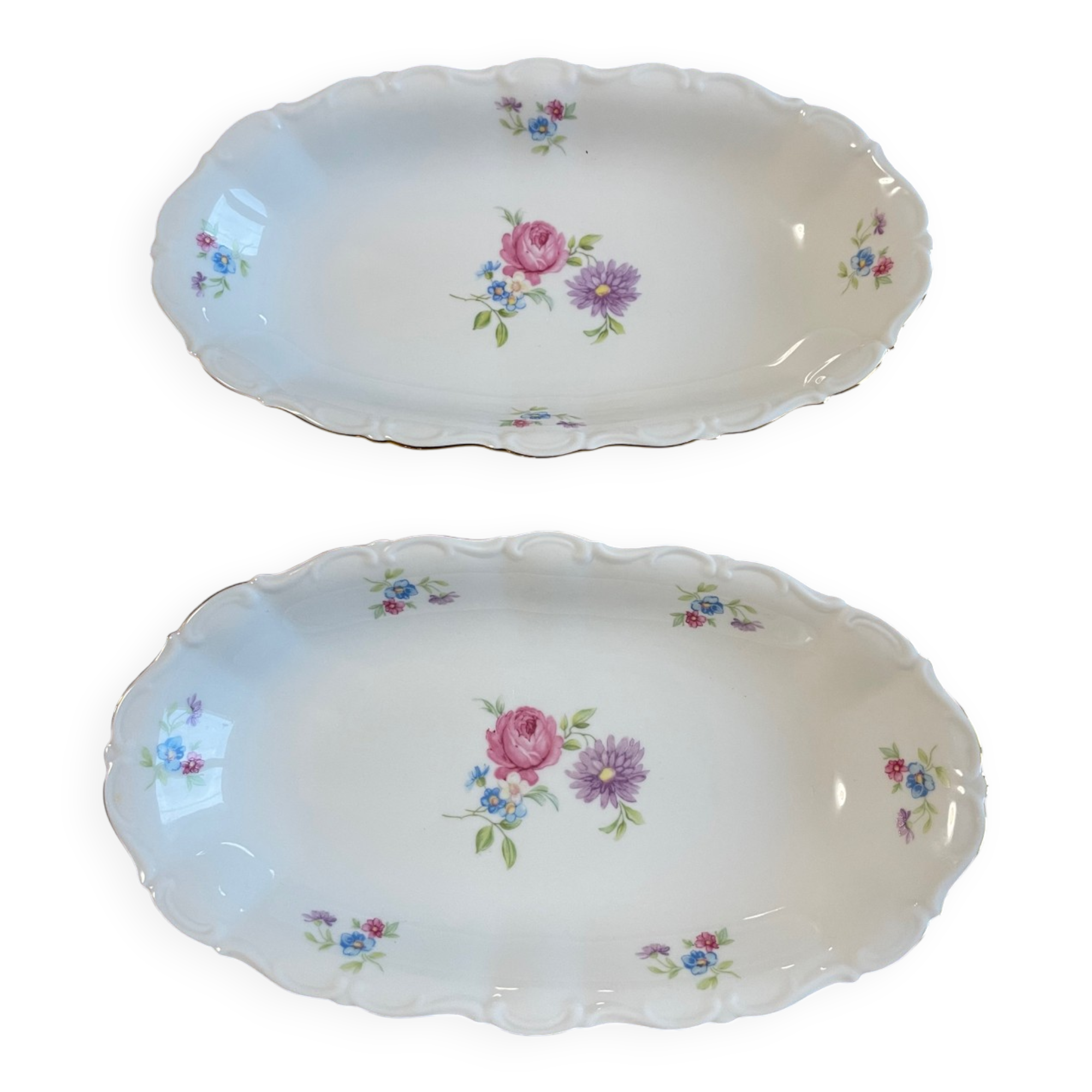 Two porcelain dishes from Bavaria.