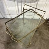 1970s gold rolling serving table