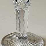 Tulip-shaped single-flower vase. Bohemian crystal. Stars/crosses, 21 cm