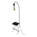 Tablet floor lamp and magazine holder with diabolo