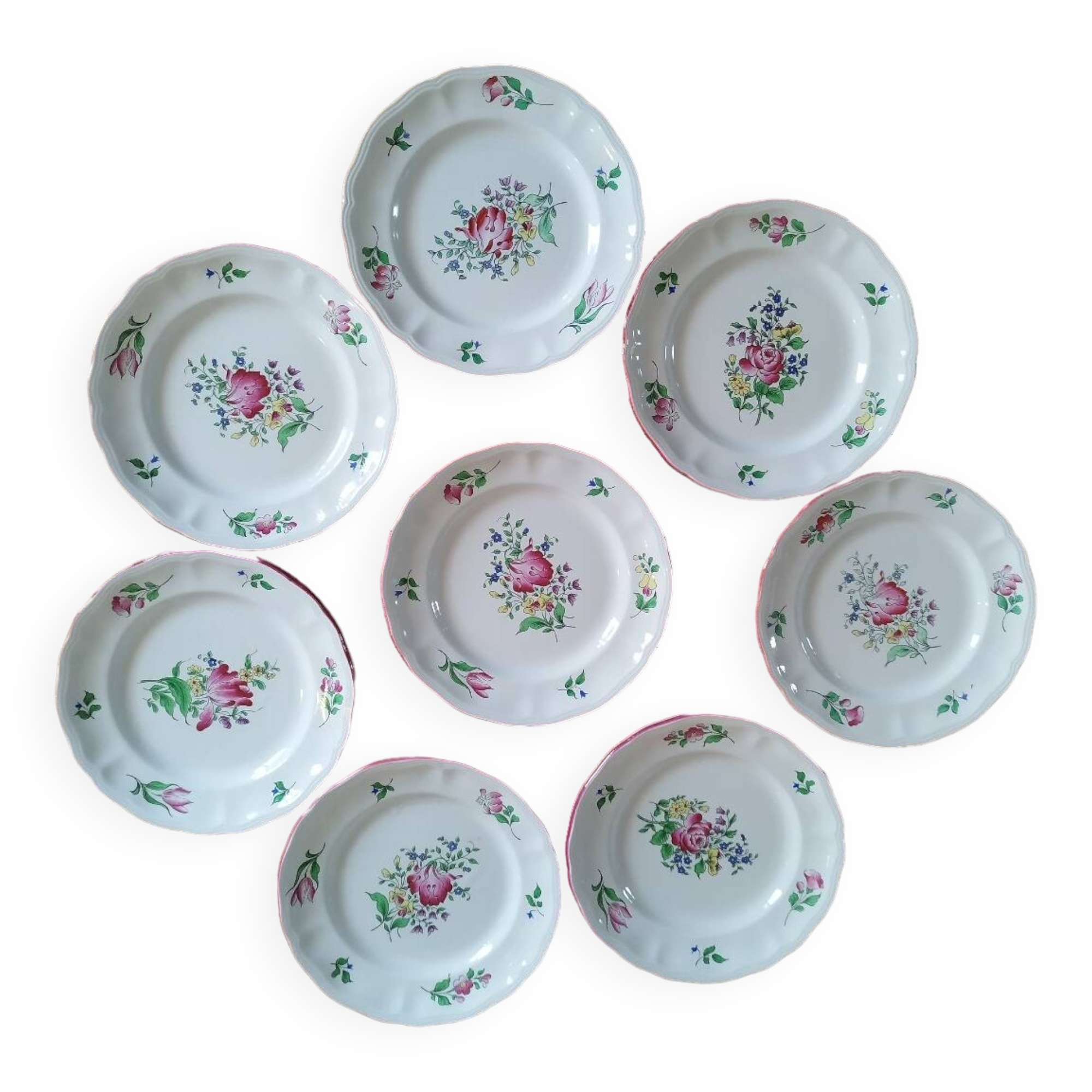 Assiettes à dessert Lunéville Keller et Guérin
