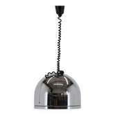 1970s Rare Italian Chrome Plated Adjustable Pendant Light