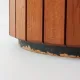 Vintage Danish Wood Ice Bucket with Copper Details, 1960's