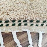 Handmade traditional beni ourain rug with green patterns 150/250 cm