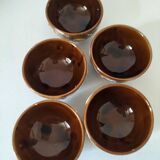 Set of 5 vintage enameled bowls – Chic terracotta ambiance
