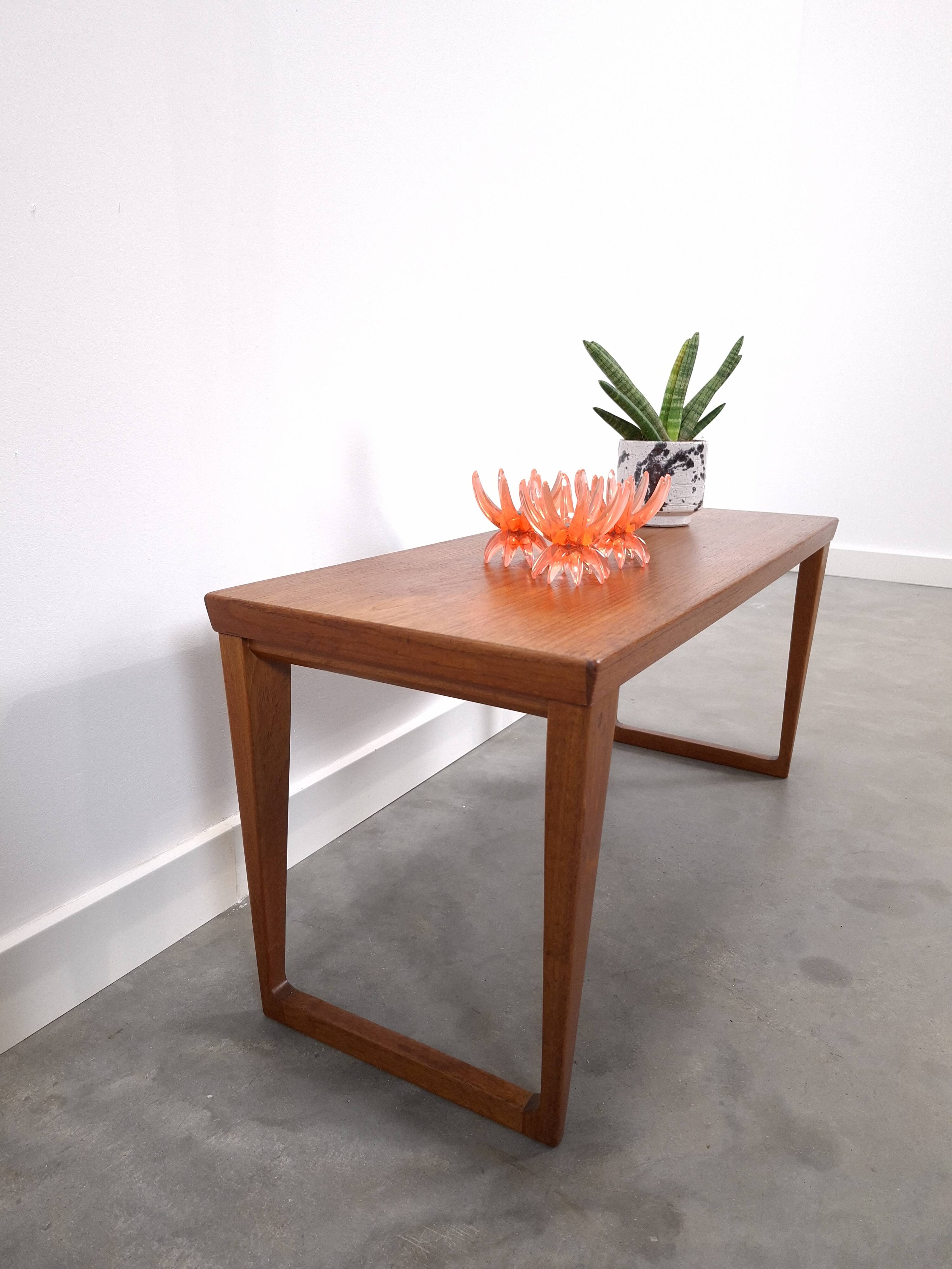 Vintage teak table Kai Kristiansen, Danish design coffee table, model 35