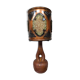 French vintage copper fractal resin table lamp Accolay 'Brutalist'
