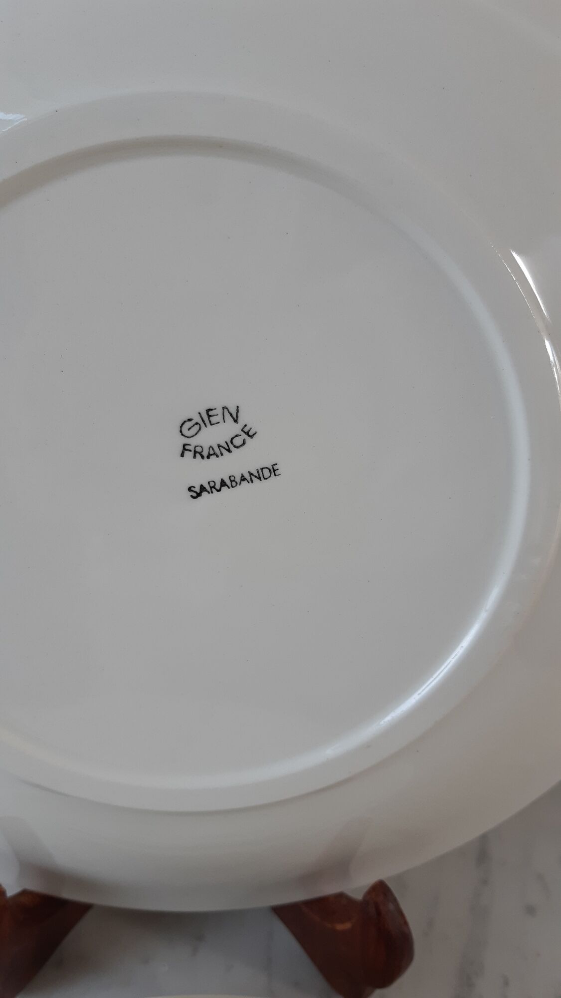 Set of 6 flat plates Gien model Sarabande years 50-60
