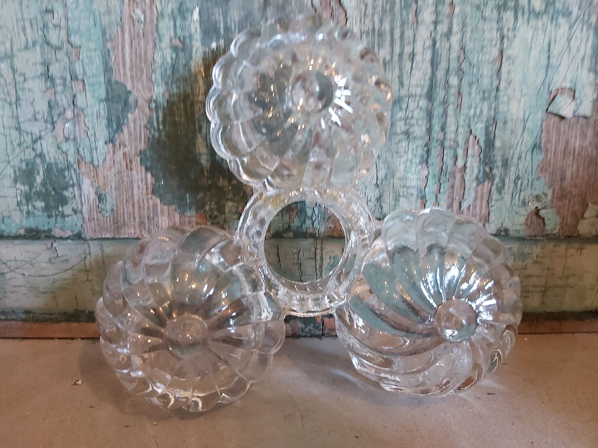 French vintage salt and pepper pinch pot, or spice holders