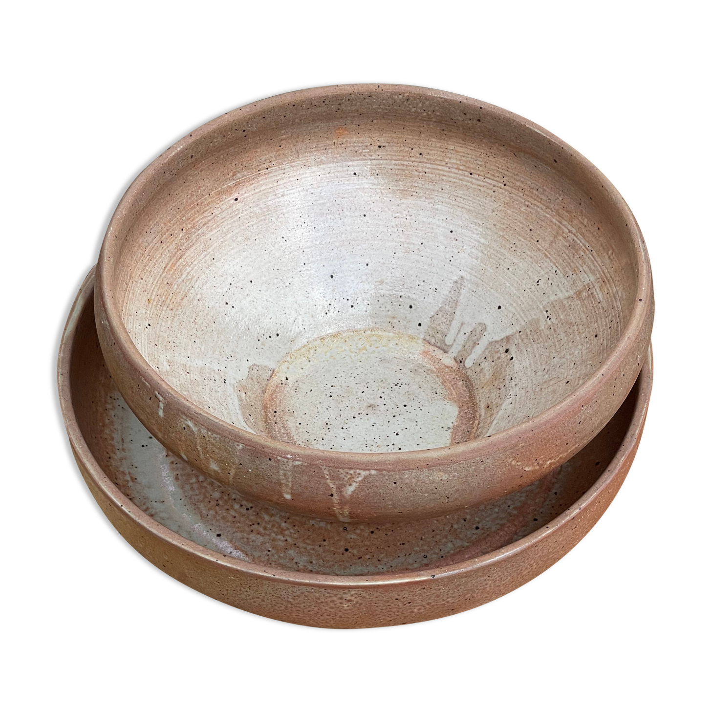 Sandstone jar and large dish
