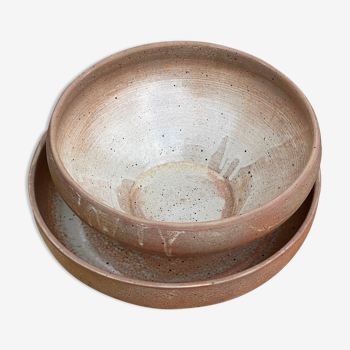 Sandstone jar and large dish
