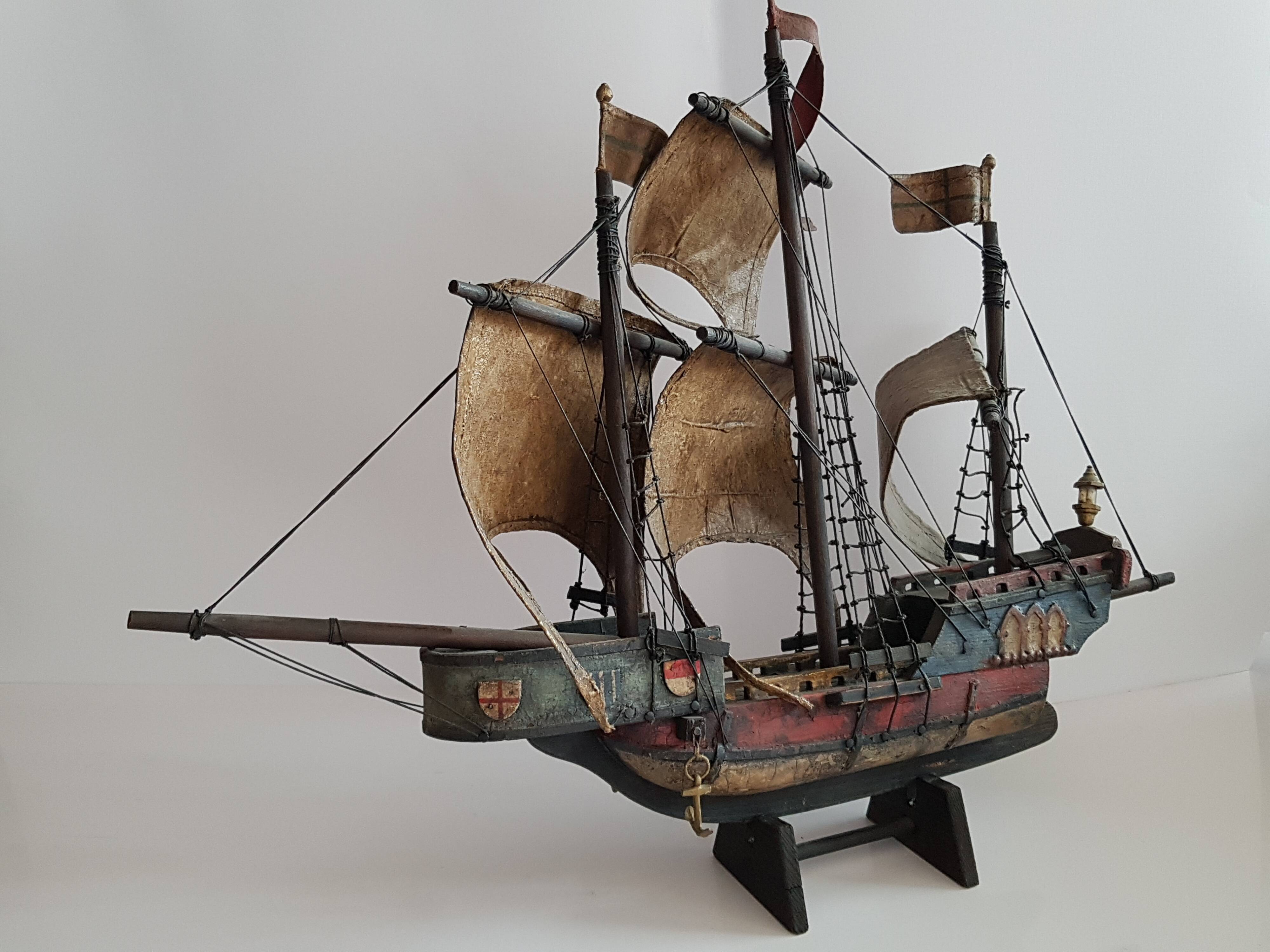 Model boat late 19th