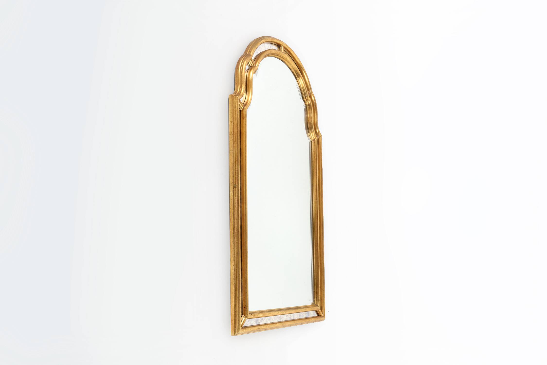French gilt Louis Philip style mirror decorated with smoked mirror glass