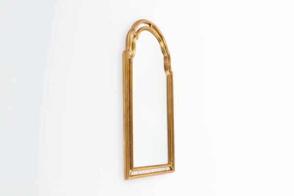 Miroir français de style Louis Philippe en bois doré décoré de verre miroir fumé