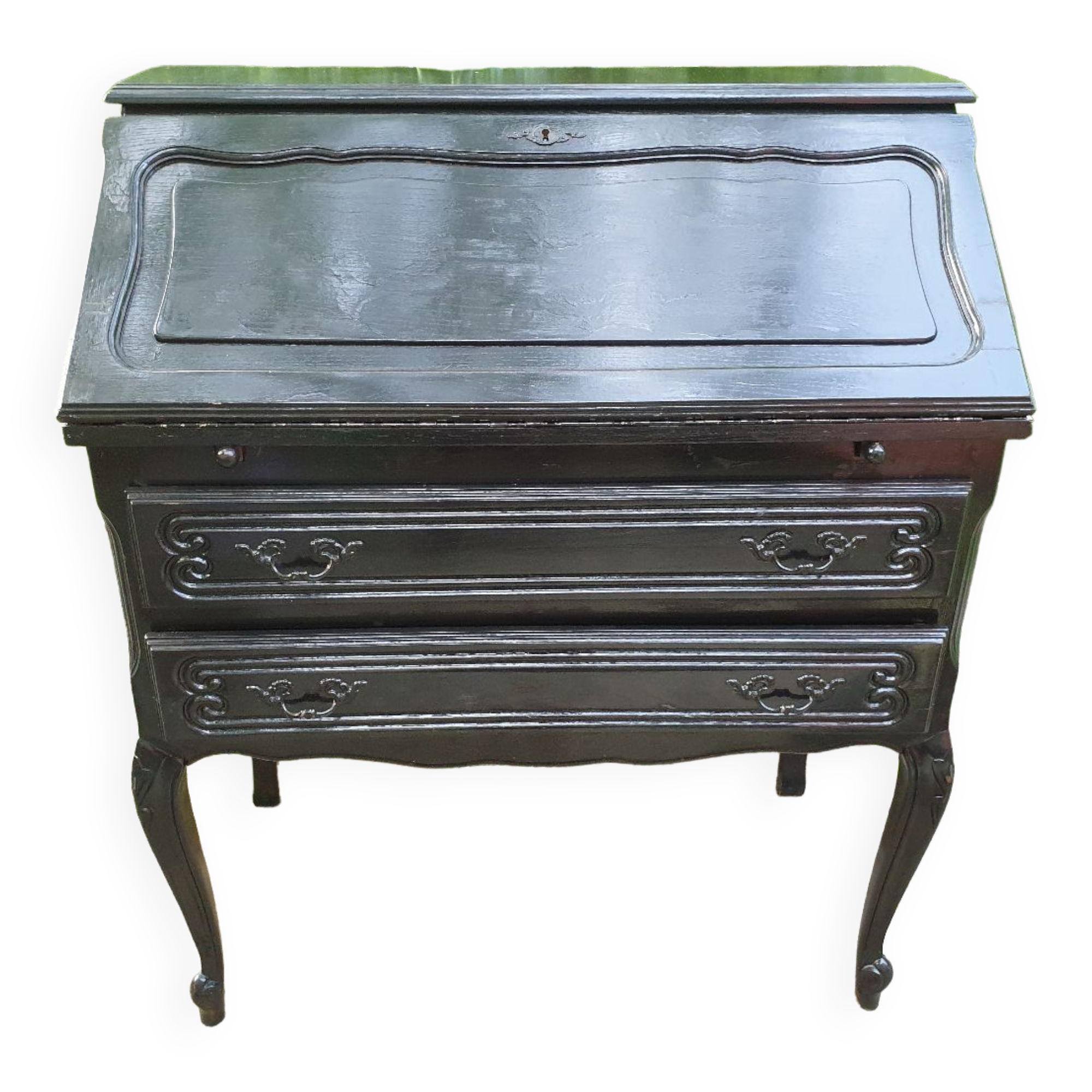 Bureau secrétaire Louis XV noir