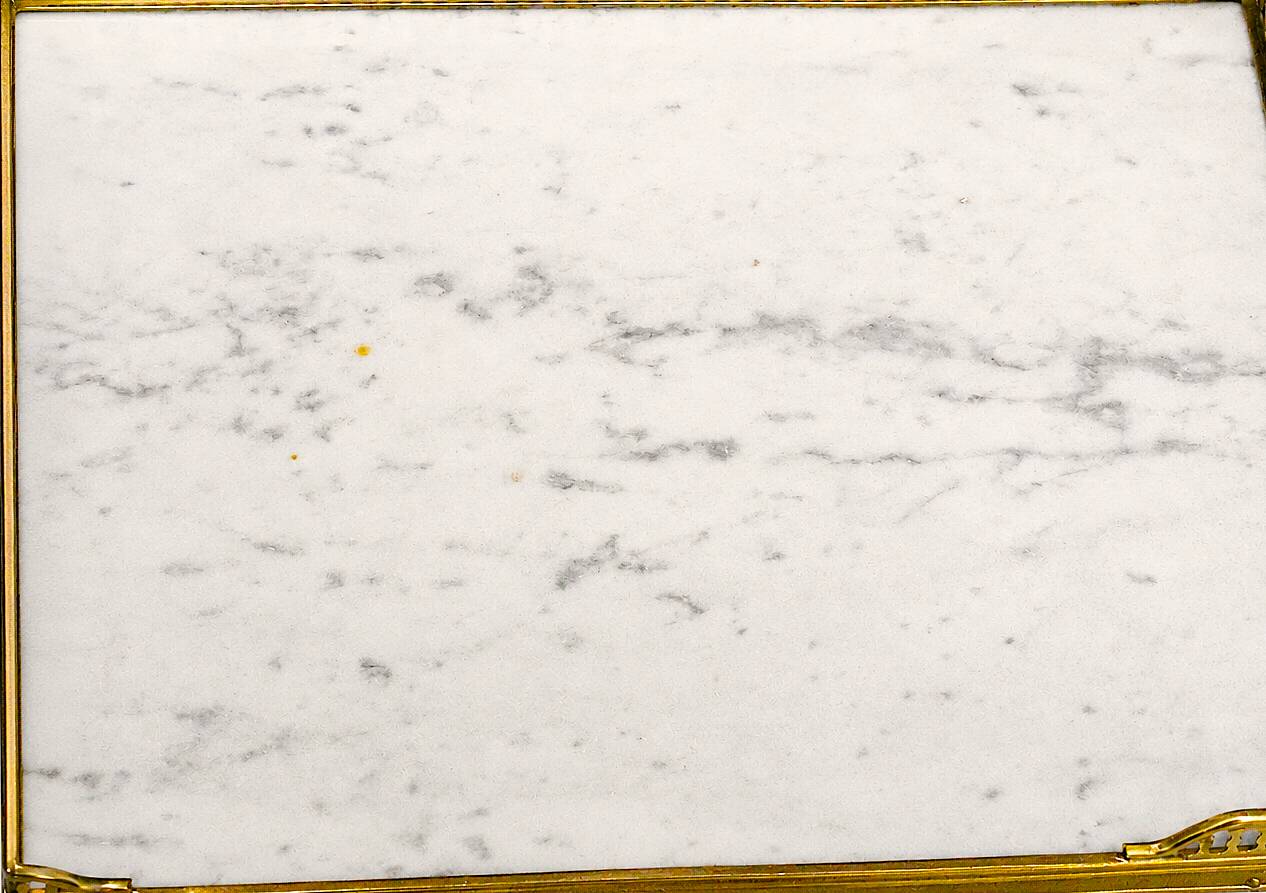 Pair of Louis XVI Style Nightstands with White Carrara Marble