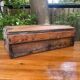 Antique French Wood Iron and Hide Handmade Wood Chest or Trunk