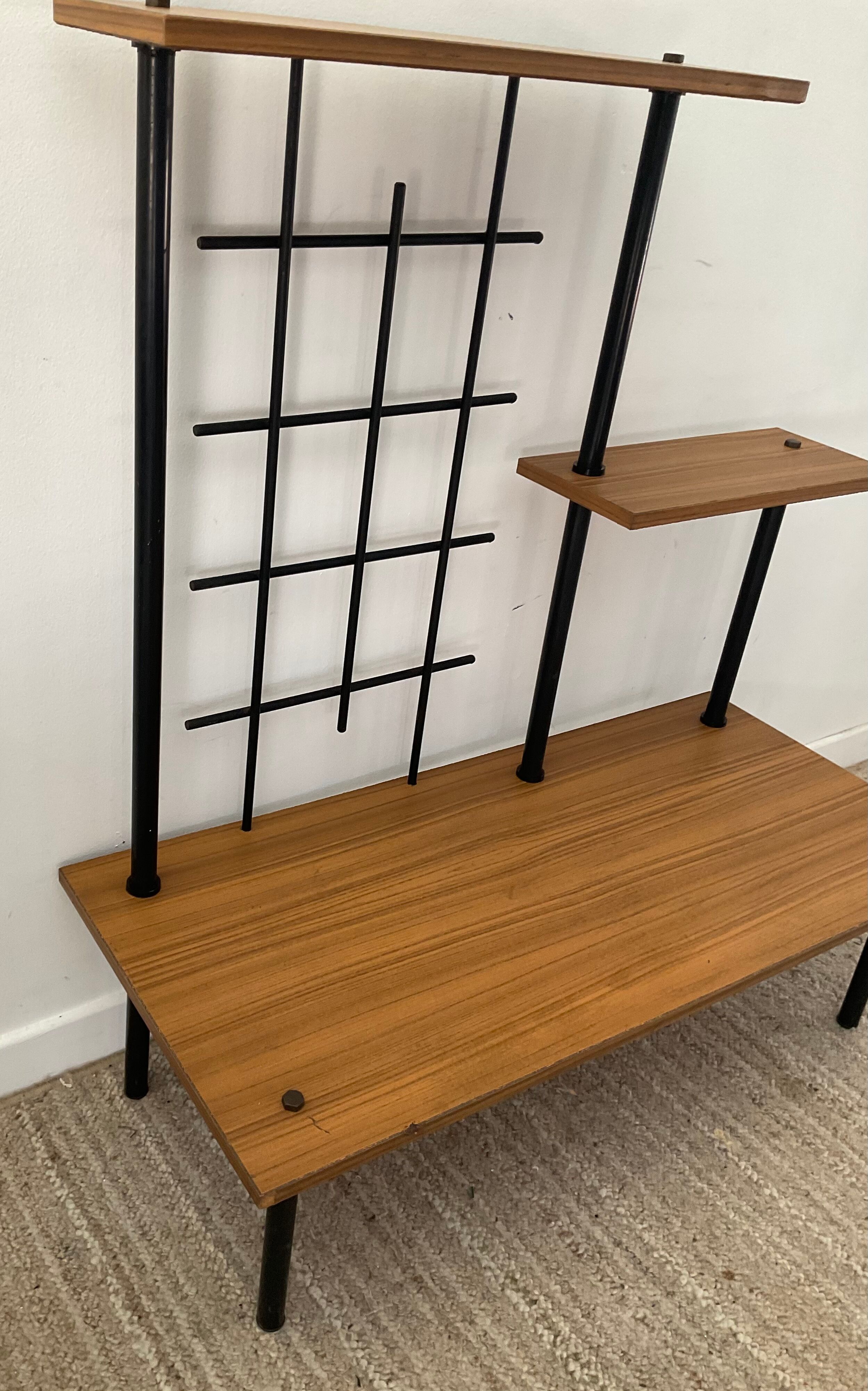 Vintage 60s shelf in formica and metal