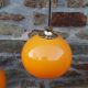 Lot de 3 suspensions orange vintage, années 70