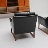 Pair of leather armchairs by Rudolf Bernd Glatzel for Kill International 1960