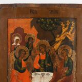 Large Russian Religious Icon “The Holy Trinity”, 18th Century