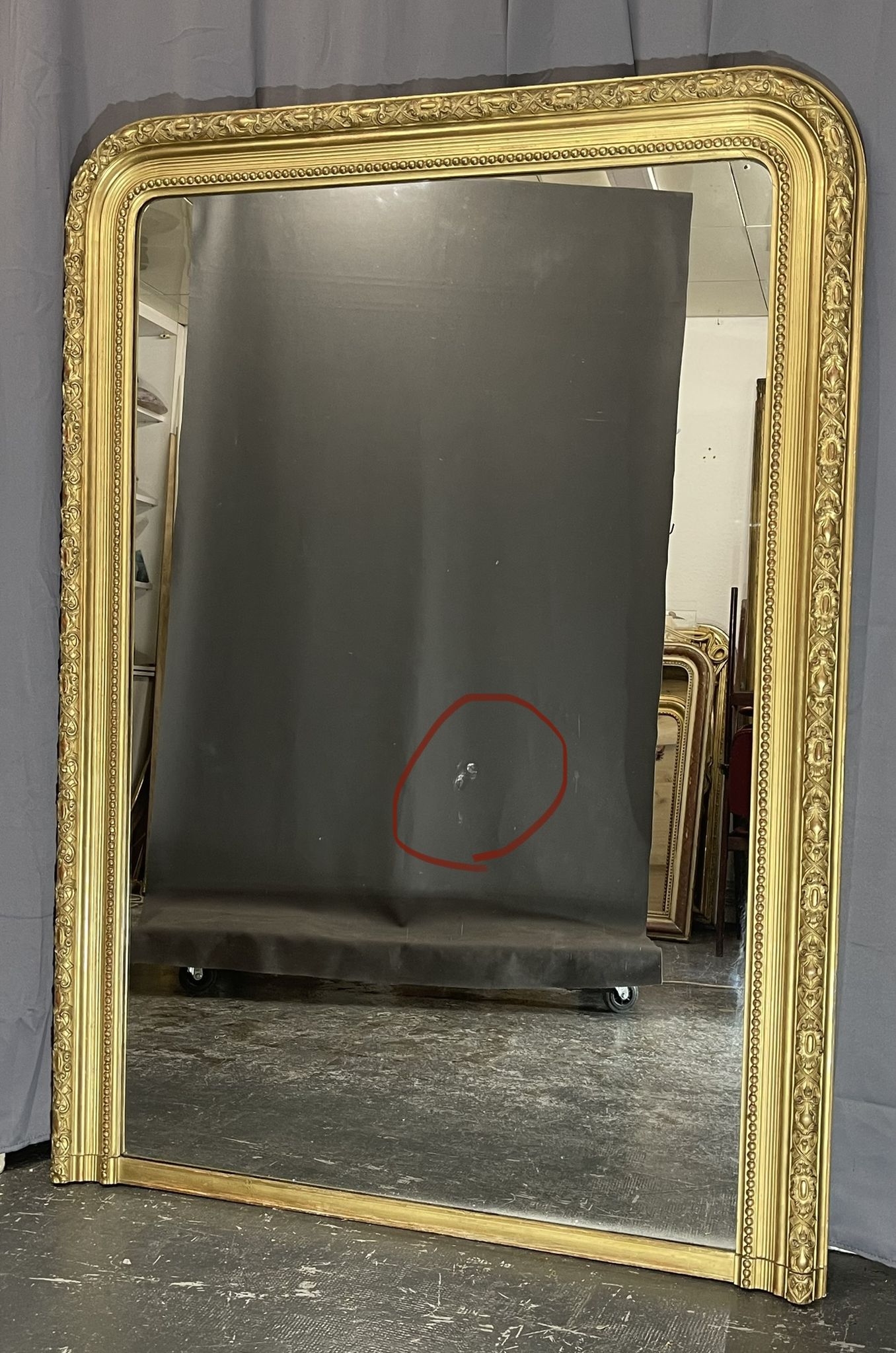 Miroir 166 x 121 ancien époque Louis-Philippe très bon état