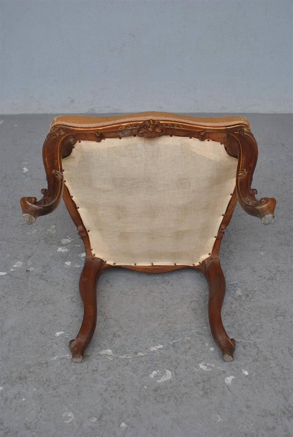 Set of 6 chairs style Louis XV Walnut end XIX