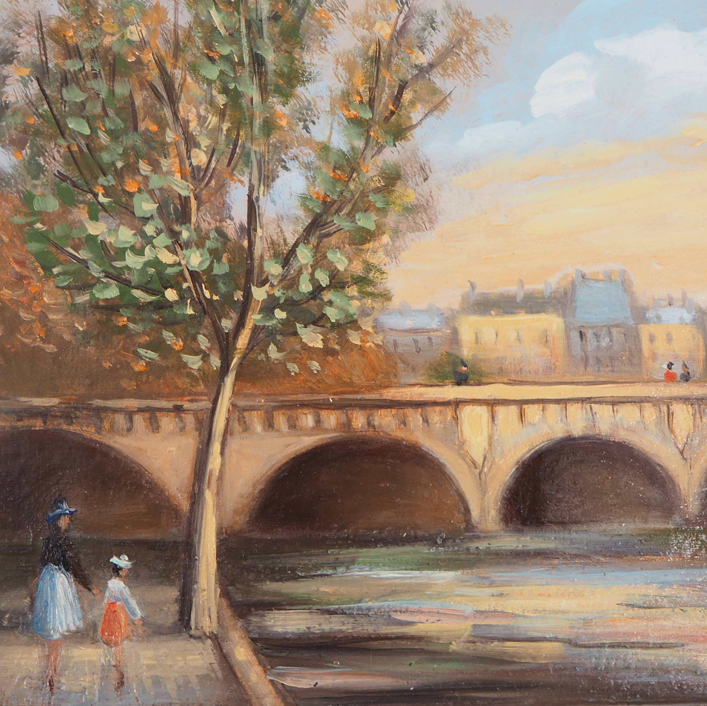Michel PABOIS : Paris, Pont Neuf, huile sur toile originale signée