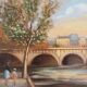 Michel PABOIS : Paris, Pont Neuf, huile sur toile originale signée