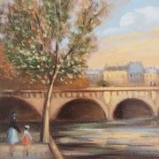 Michel PABOIS: Paris, Pont Neuf, Original oil on canvas signed