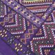 Hand-woven purple margoum rug in natural wool