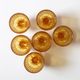 Vintage Amber Goblet Set: Italian Bormioli Stem Glasses, 1970s