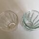 Pair of pots to jams in glass fluted on foot early 20th e