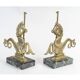 Pair of marble and bronze lamp bases, 20th century