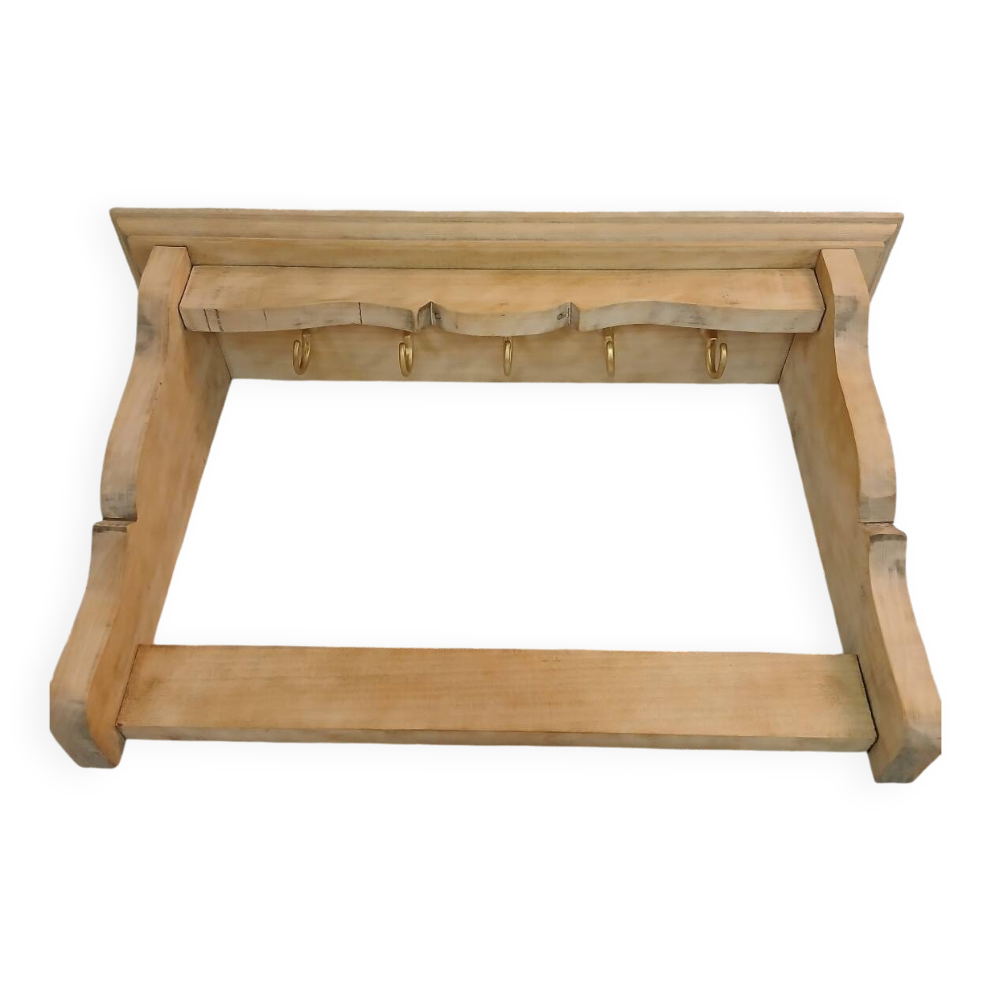 Antique solid wood wall shelf