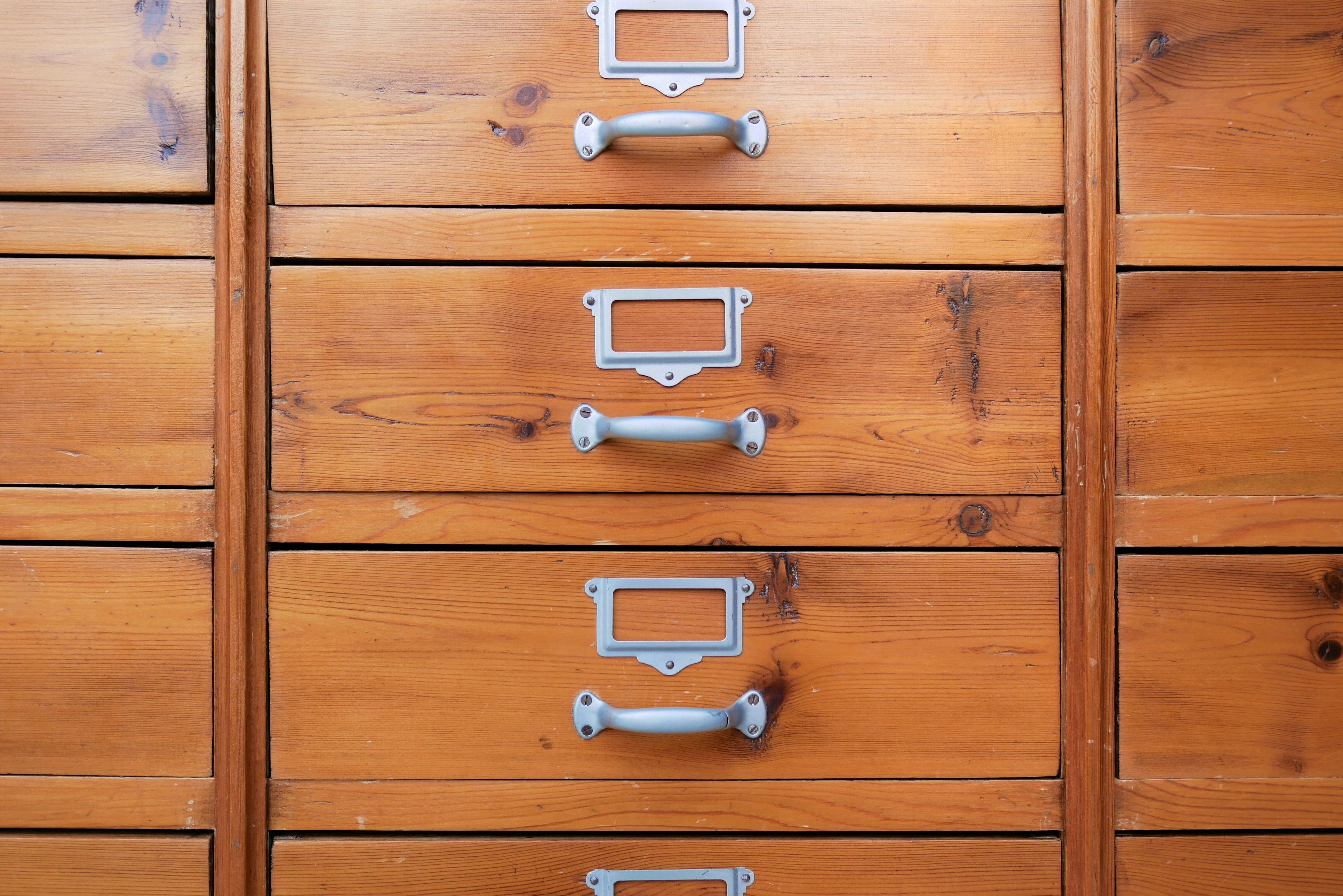 Vintage craft furniture with drawers