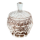 Small pot with chiseled crystal lid