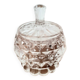 Small pot with chiseled crystal lid