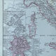 Original map of Italy - 37x27cm - 1908