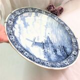 Hollow dish and wall hanger earthenware M.R.L Boch Delft's 39.5 cm