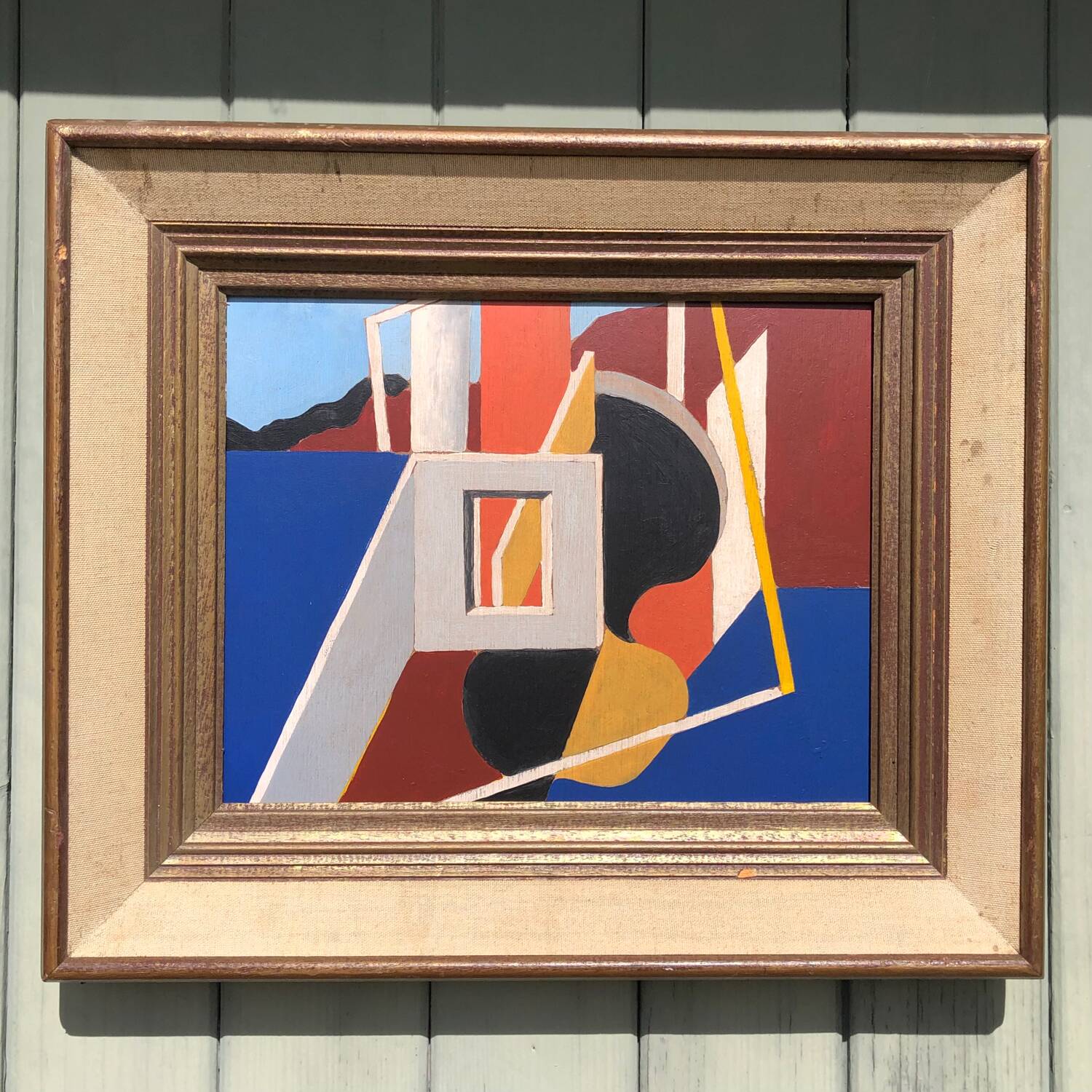 Abstract painting on panel