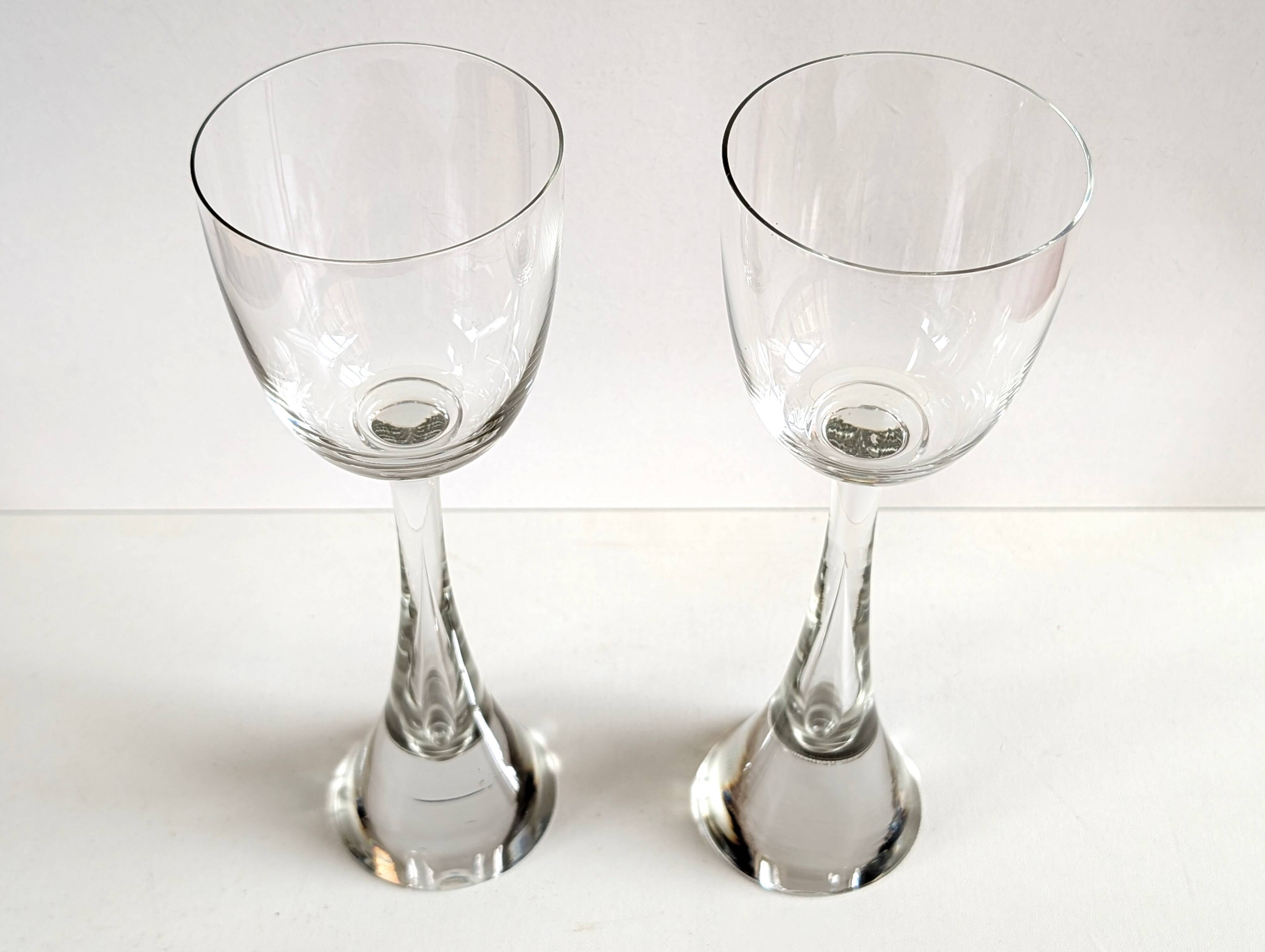 Set of 10 Flight water glasses from the 60s