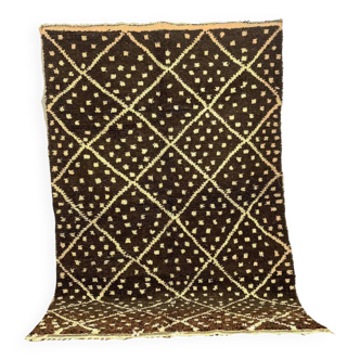 Tapis berbère traditionnel teint à la noix 240 x 150 cm