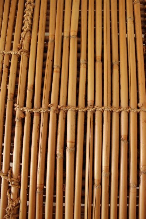 Bamboo and jute coffee table