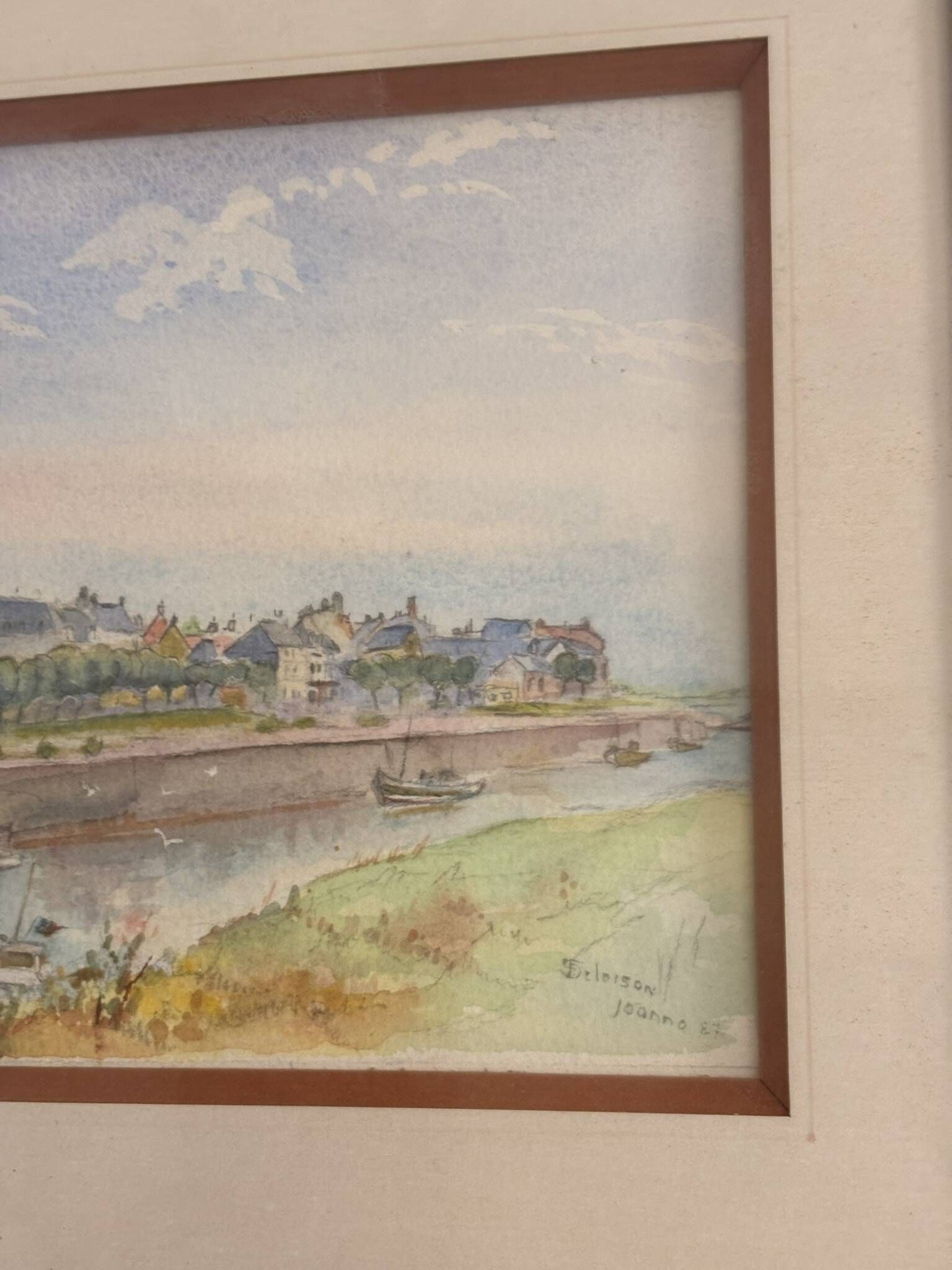 Norman Breton Harbour Watercolour Saint Valery Port Boats Coastline