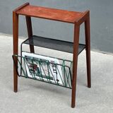 Side table with 50s magazine holder