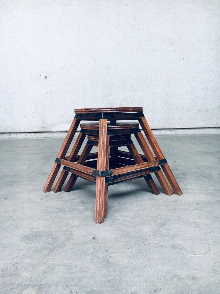 Wabi Sabi Nesting Tables, France, 1950s, Set of 3